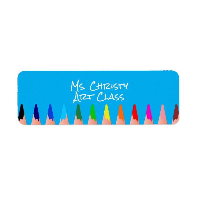 Back to School Colored Pencils Label (Front)