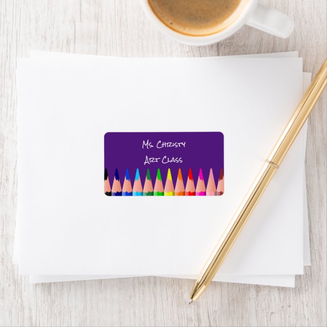 Back to School Colored Pencils Label (Insitu)