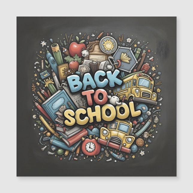 Back To School – Colorful Chalkboard Design (Front)