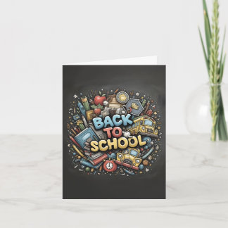 Back To School – Colorful Chalkboard Design Card