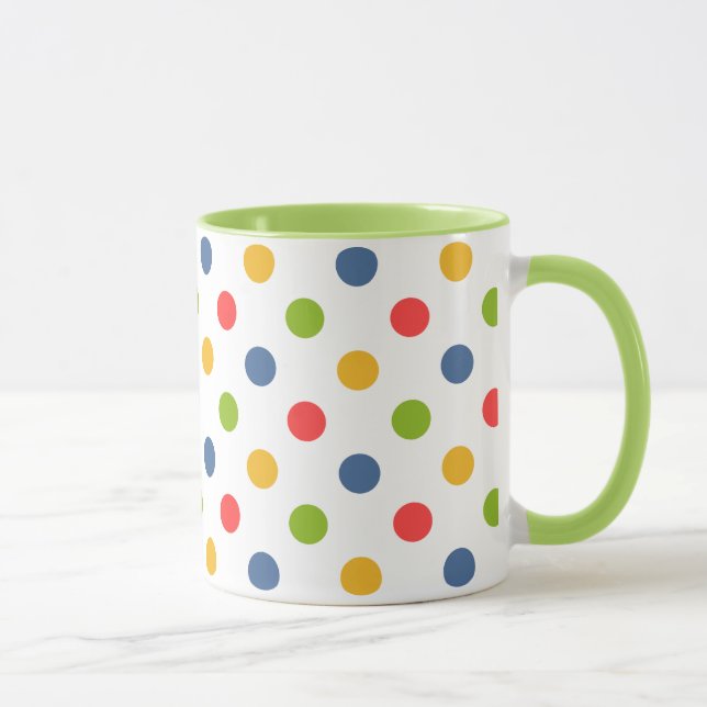 "Back To School" Colorful Dots Mug (Right)