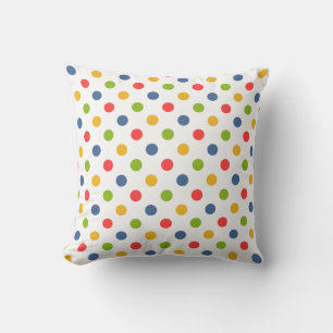 "Back To School" Colorful Dots Pillow