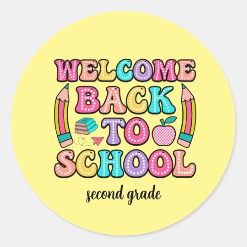 Back to school colorful elementary Sticker