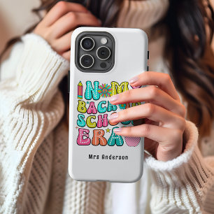Back to school colorful retro teacher Case-Mate iPhone 14 pro max case