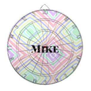 Back to school colorful stripes rainbow add name t dart board
