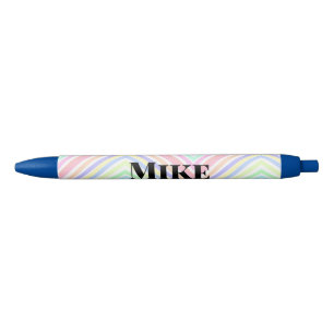 Back to school colorful stripes rainbow add name t pen