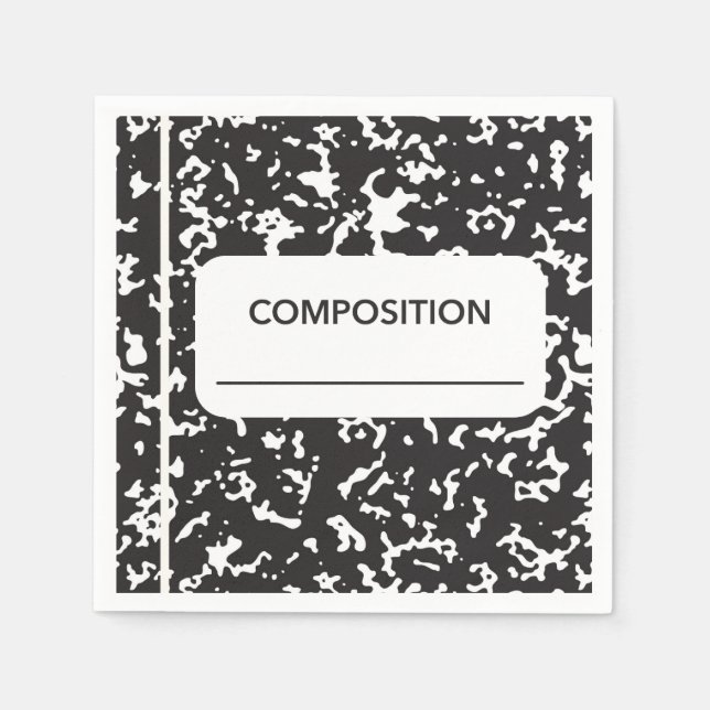 Back to School Composition Notebook Napkins (Front)