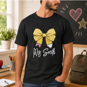 Back to School Coquette Custom Name T-Shirt