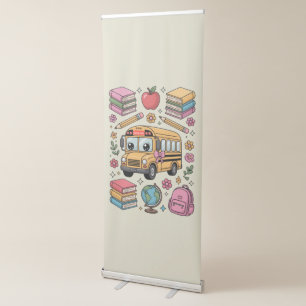 Back to School Coquette Teacher Kindergarten PreK Retractable Banner