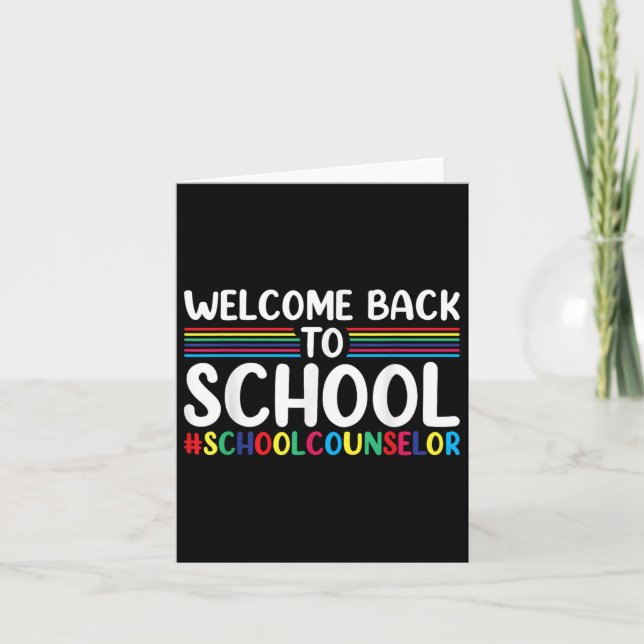 Back To School Counselor Appreciation Women And Me Card (Front)