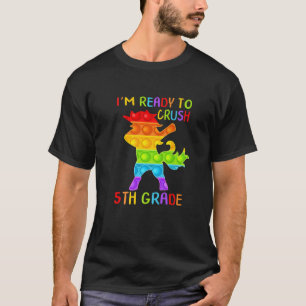 Back To School Crush 5Th Grade Dabbing Unicorn Pop T-Shirt