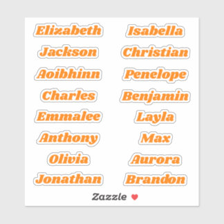Back to School Custom Multiple Name Stickers