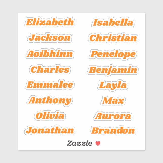 Back to School Custom Multiple Name Stickers (Sheet)