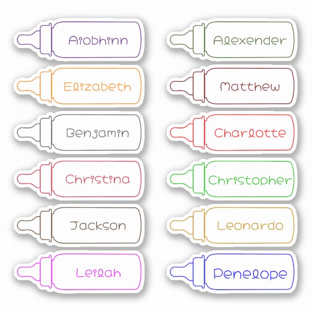 Back to School Custom Multiple Name Stickers (Front)