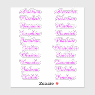 Back to School Custom Multiple Name Stickers