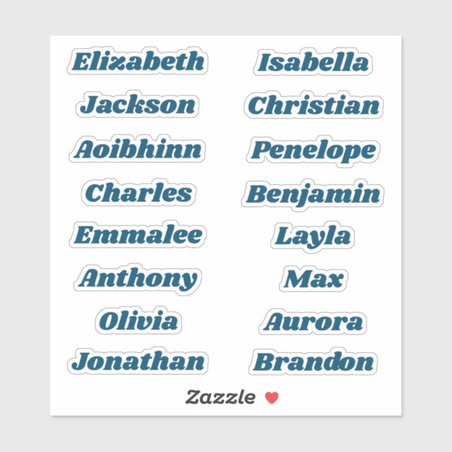 Back to School Custom Multiple Name Stickers (Sheet)