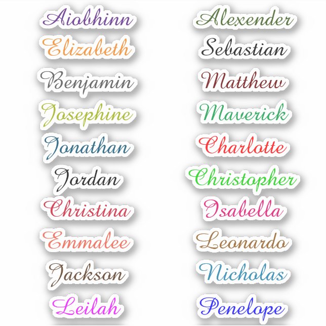 Back to School Custom Multiple Name Stickers (Front)
