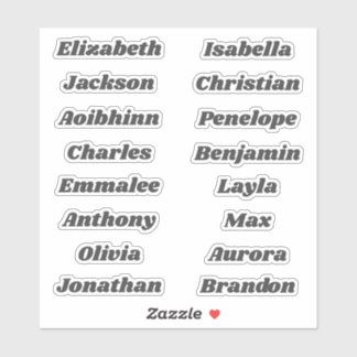 Back to School Custom Multiple Name Stickers