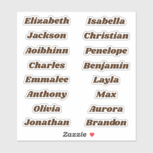 Back to School Custom Multiple Name Stickers