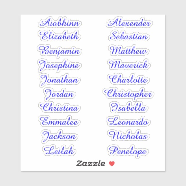 Back to School Custom Multiple Name Stickers (Sheet)