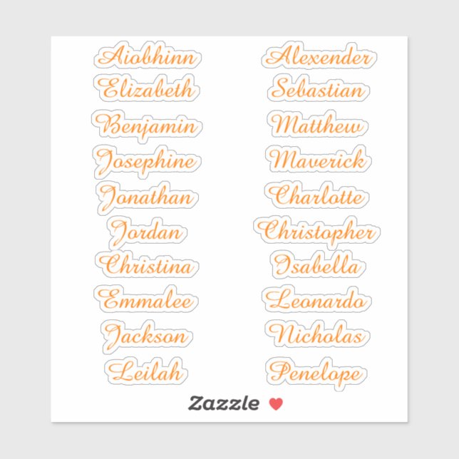 Back to School Custom Multiple Name Stickers (Sheet)