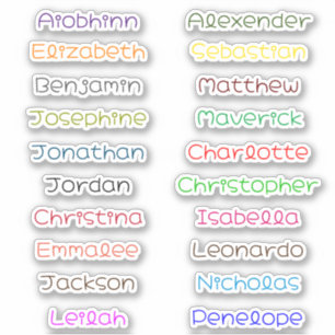 Back to School Custom Multiple Name Stickers