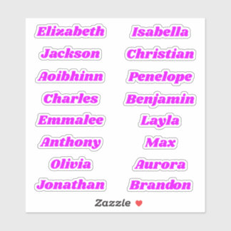 Back to School Custom Multiple Name Stickers