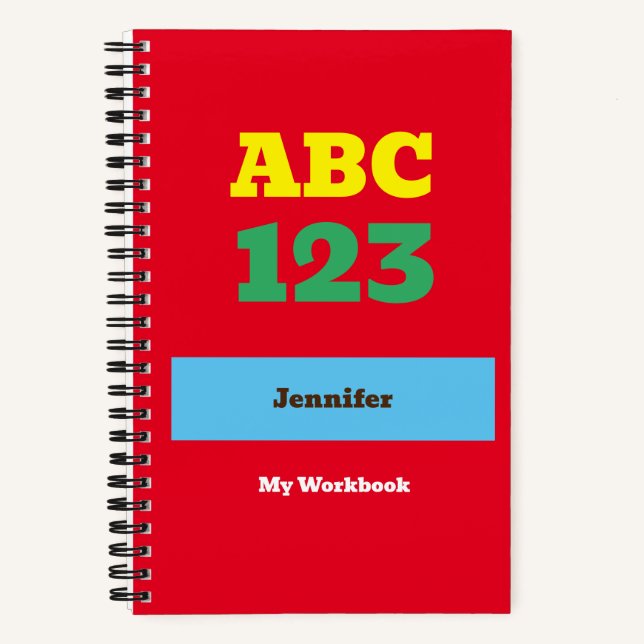Back to School Custom Name Spiral Notebook (Front)