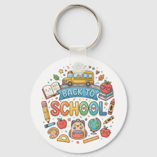 Back to school. Cute. Colourful. Keychain