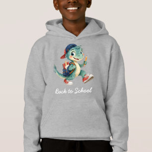 Back to School Cute Dinosaur Kids Hoodie