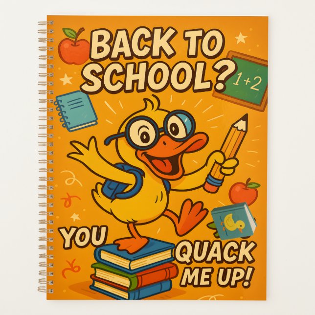 Back to School  | Cute Duck Cover for Teach Planner (Front)