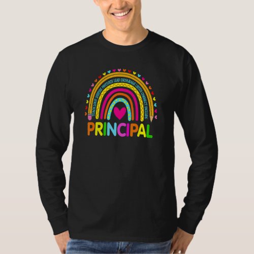 Back To School Cute Hearts Rainbow  Inspire Princi T_Shirt