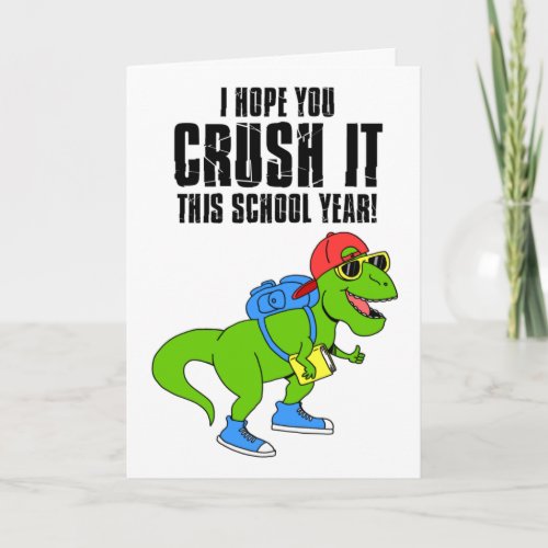 Back To School Dinosaur Card