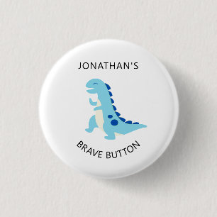 back to school dinosaur custom name brave button