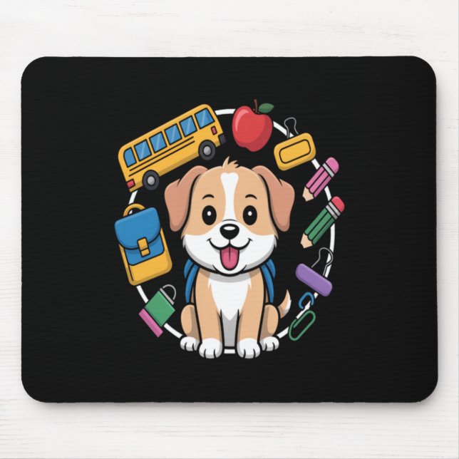 Back To School Dog Lovers Mouse Pad (Front)