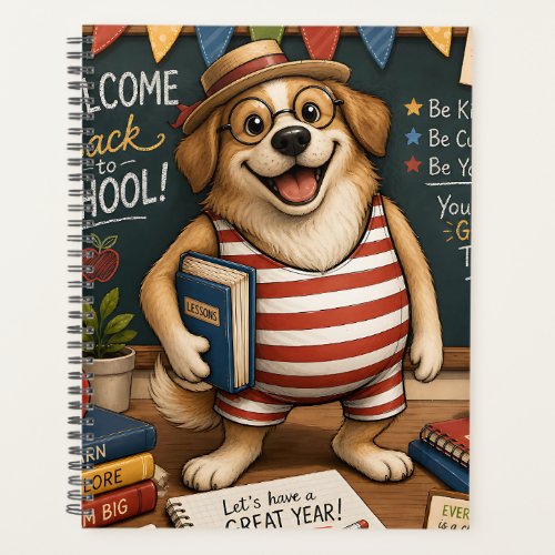 Back to School Dog PNG, Cute Teacher Dog design Planner