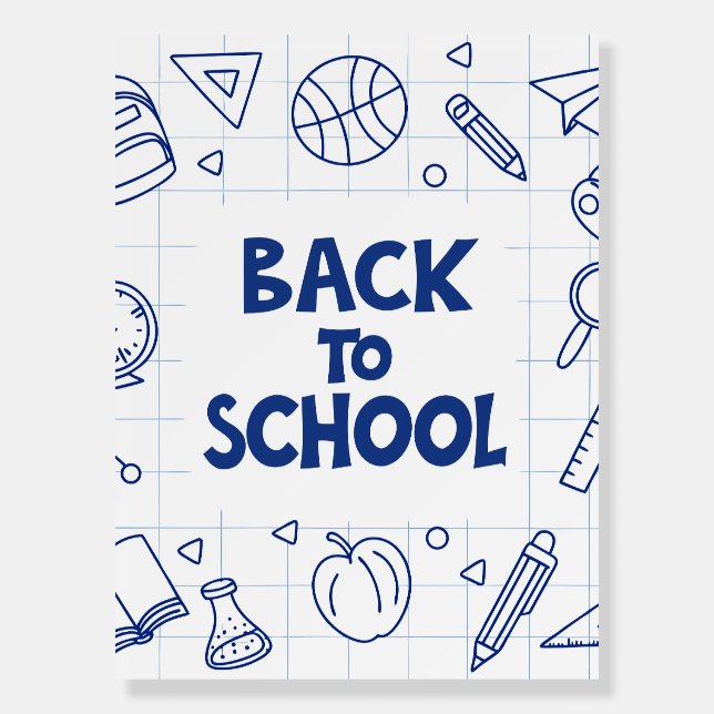 Back to School Doodle Foam Board (Back)