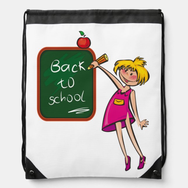BACK TO SCHOOL DRAWSTRING BAG (Front)