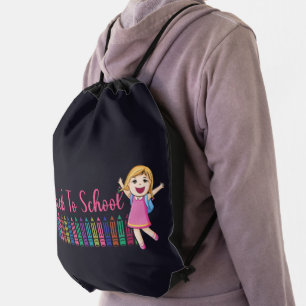 back to school drawstring bag