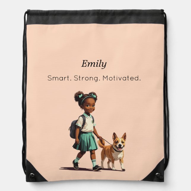Back to School Drawstring Bag (Front)