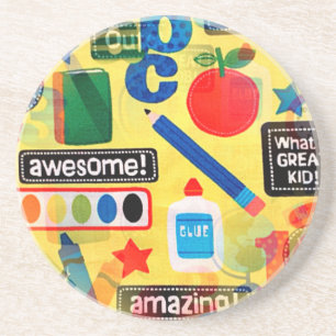 back to school drink coaster