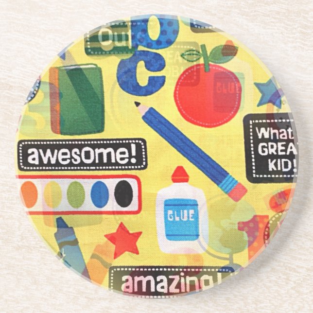 back to school drink coaster (Front)