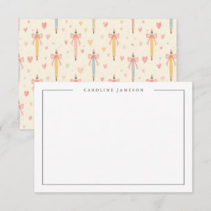 Back to School Educator Teacher's Pencil Note Card