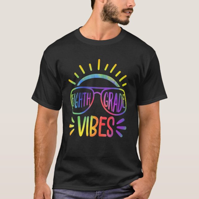 Back To School Eighth Grade Vibes Student Teacher  T-Shirt (Front)