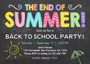 end of summer invitations zazzle