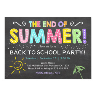 end of summer party invitations