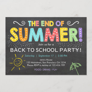 End Of School Invitations Invitation Templates Zazzle