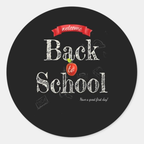 Back To School Essentiel  Classic Round Sticker