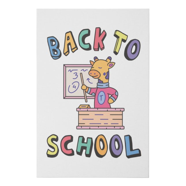 Back to school faux canvas print (Front)