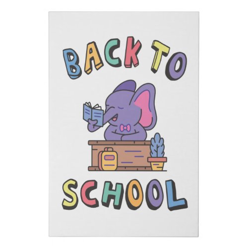 Back to school faux canvas print